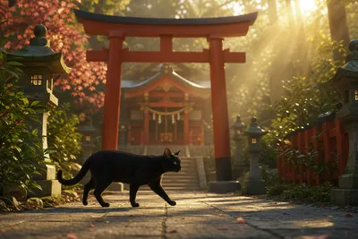 神社で黒猫が横切ったのは復縁の前兆？恋愛運やスピリチュアルな意味を解説！