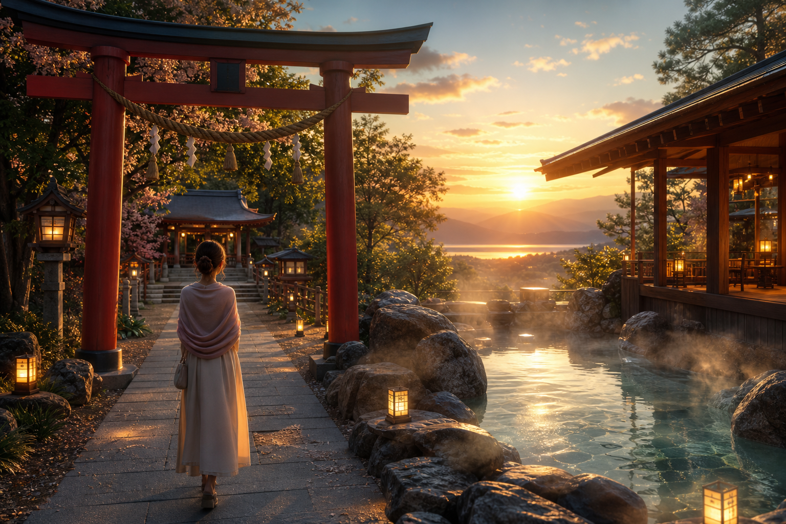 もう一度笑顔になりたいあなたへ!復縁を願いながら神社と温泉を巡る旅!